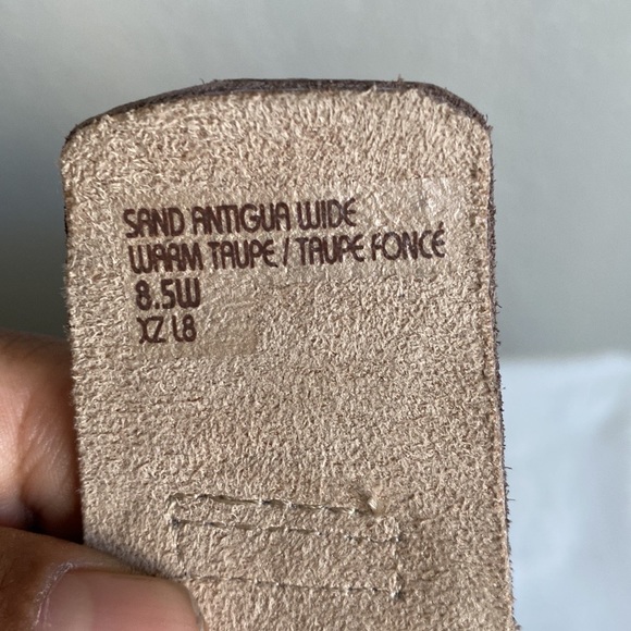 earth perforated sandals